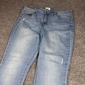 Sonoma Jeans Women's s 18 Skinny Light Wash Distressed Denim Casual Plus Size
